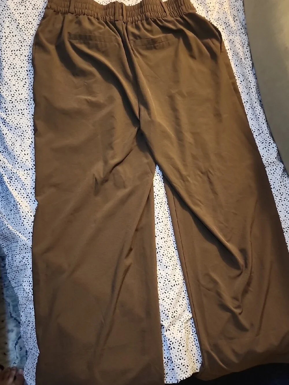 Brown Wide-Leg Women Pants